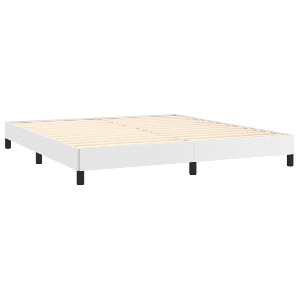 Okvir za krevet bijela 160x200 cm od umjetne kože