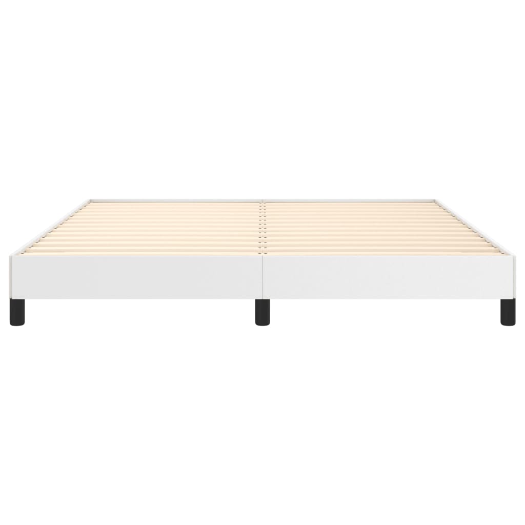 Okvir za krevet bijela 160x200 cm od umjetne kože