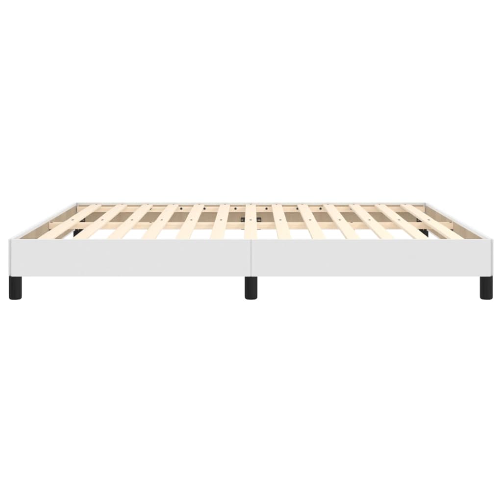 Okvir za krevet bijela 160x200 cm od umjetne kože