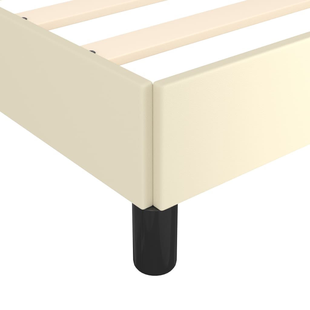Okvir za krevet krem 160x200 cm od umjetne kože