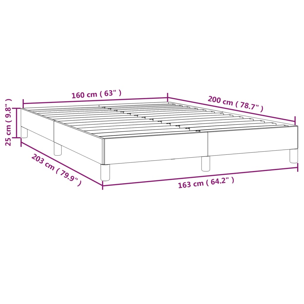 Okvir za krevet krem 160x200 cm od umjetne kože