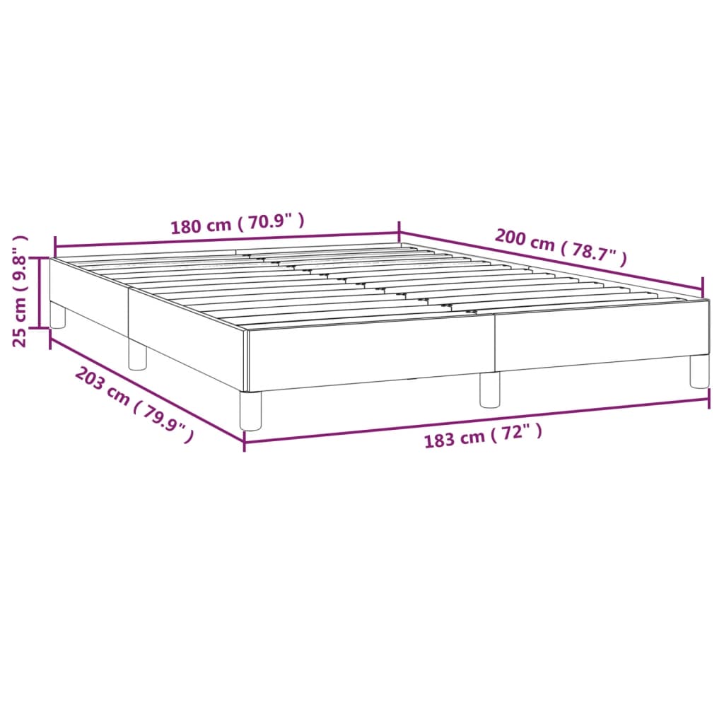 Okvir za krevet crni 180x200 cm od umjetne kože
