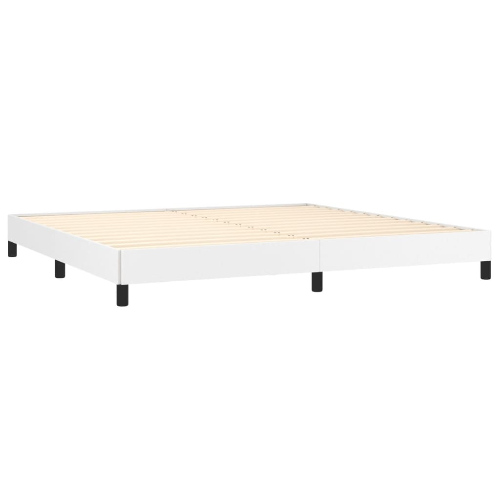 Okvir za krevet bijela 200x200 cm od umjetne kože
