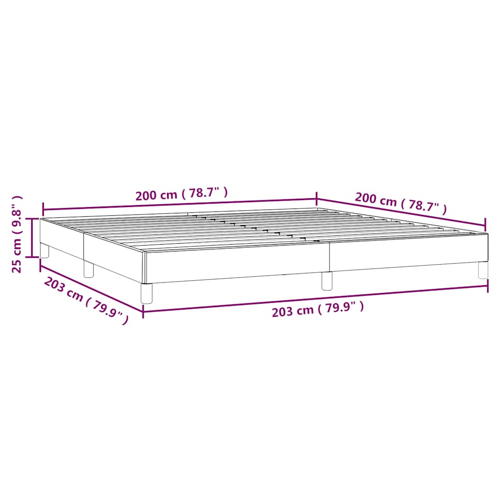 Okvir za krevet bez madraca tamnoplavi 200x200 cm baršunasti