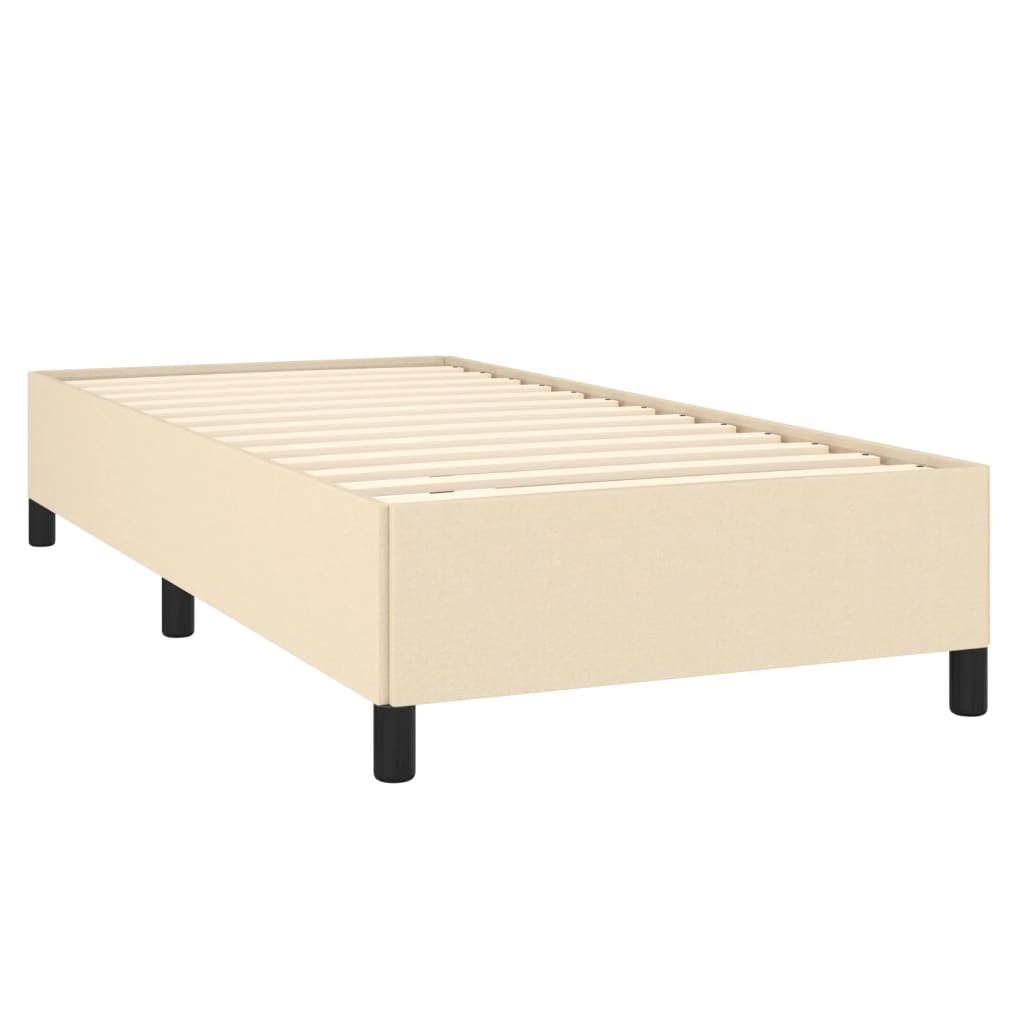 Okvir za krevet bez madraca krem 100 x 200 cm od tkanine