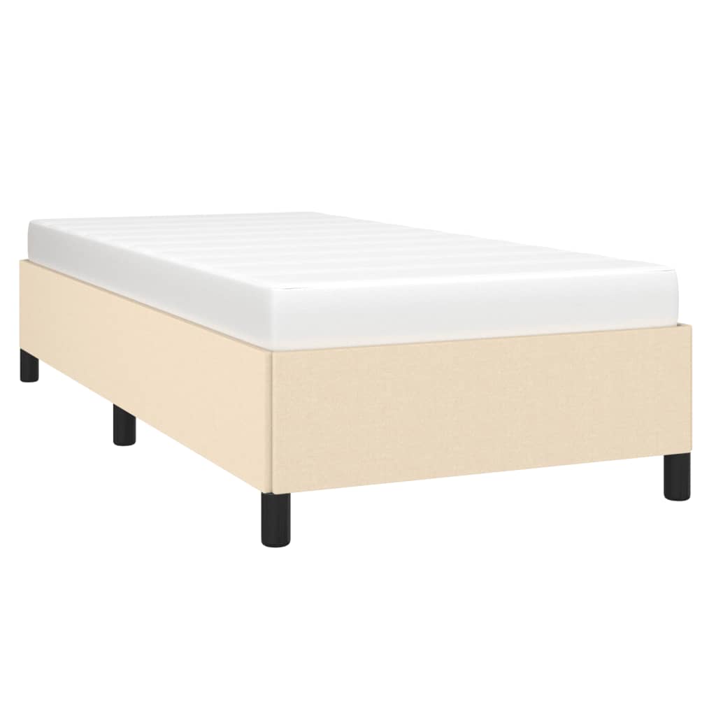 Okvir za krevet bez madraca krem 100 x 200 cm od tkanine