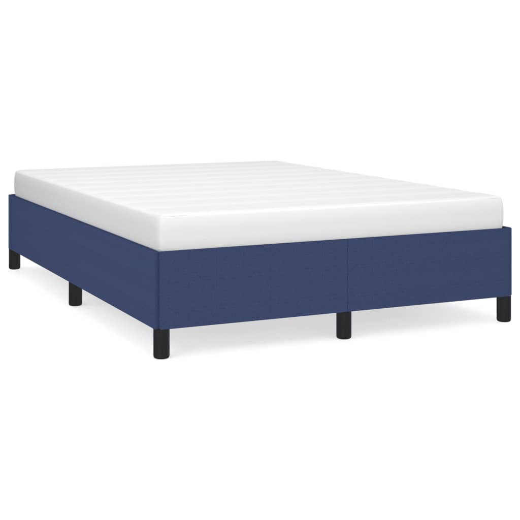Okvir za krevet bez madraca plavi 140 x 190 cm od tkanine