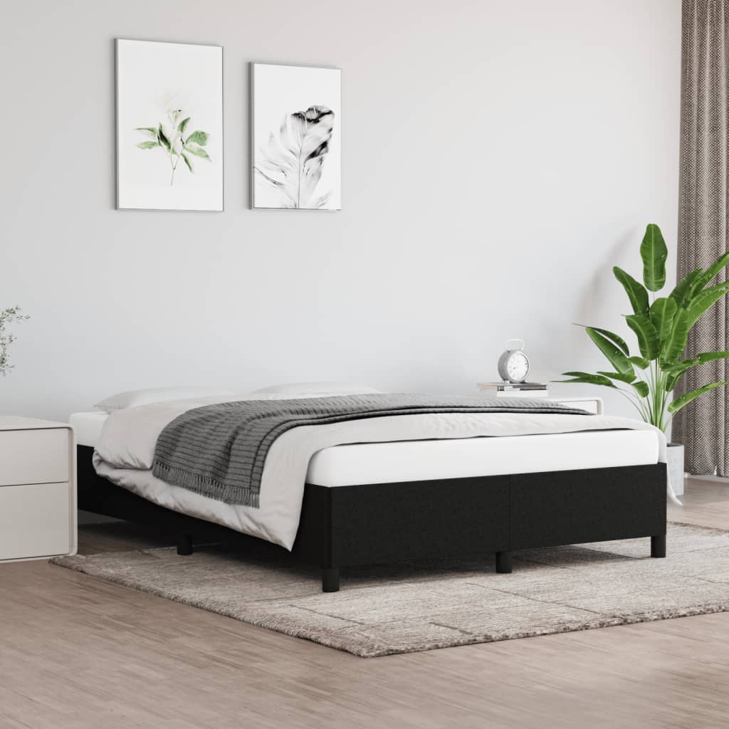 Okvir za krevet bez madraca crni 140x200 cm od tkanine