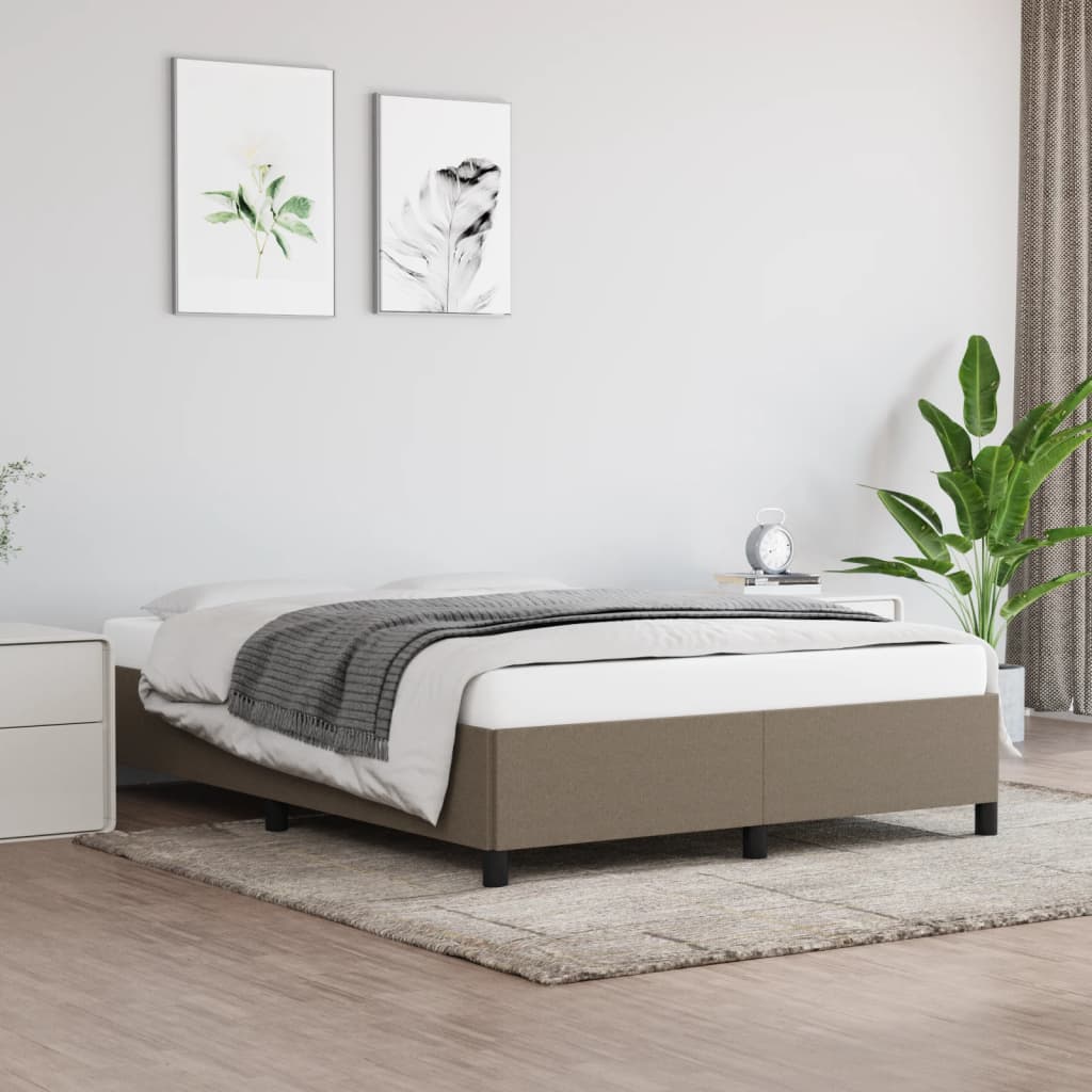 Okvir za krevet bez madraca smeđesivi 140x200 cm od tkanine