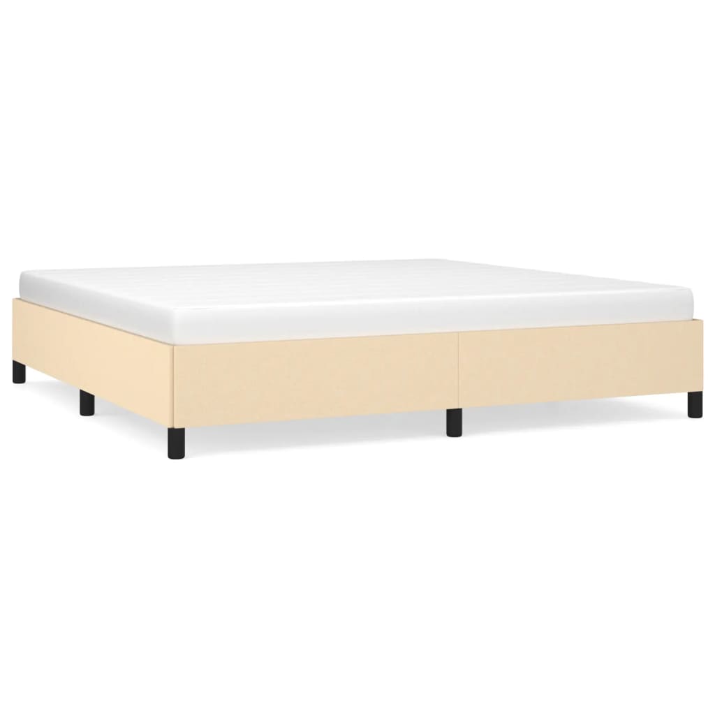 Okvir za krevet bez madraca krem 200x200 cm od tkanine