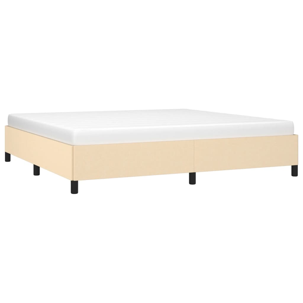 Okvir za krevet bez madraca krem 200x200 cm od tkanine
