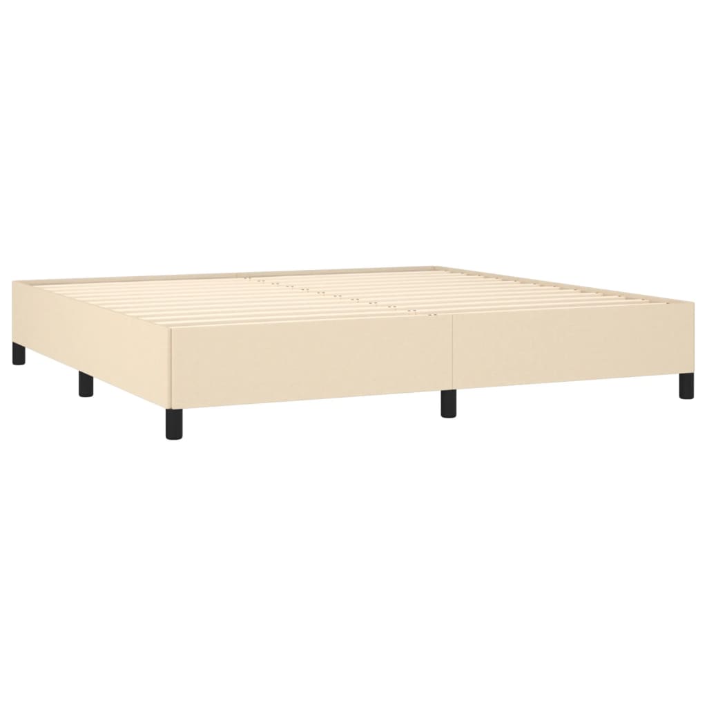 Okvir za krevet bez madraca krem 200x200 cm od tkanine