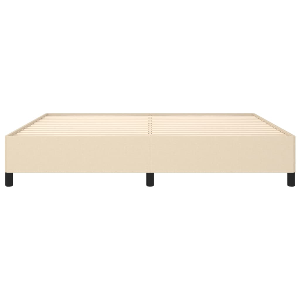 Okvir za krevet bez madraca krem 200x200 cm od tkanine