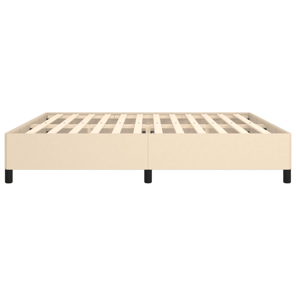 Okvir za krevet bez madraca krem 200x200 cm od tkanine