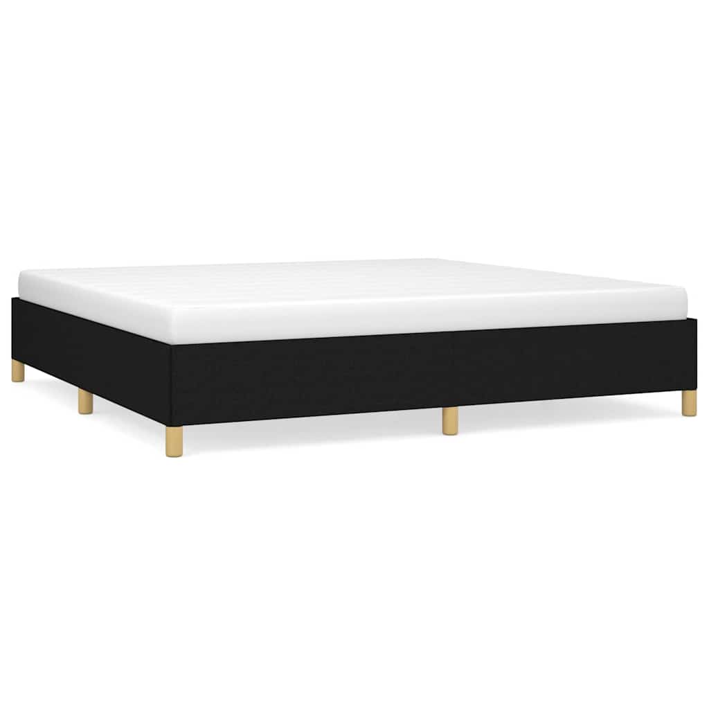 Okvir za krevet bez madraca crni 200x200 cm od tkanine