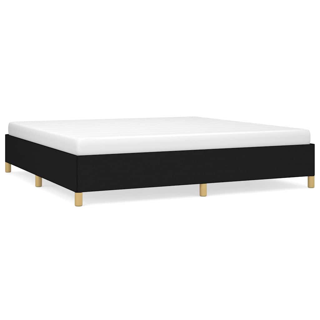 Okvir za krevet bez madraca crni 200x200 cm od tkanine