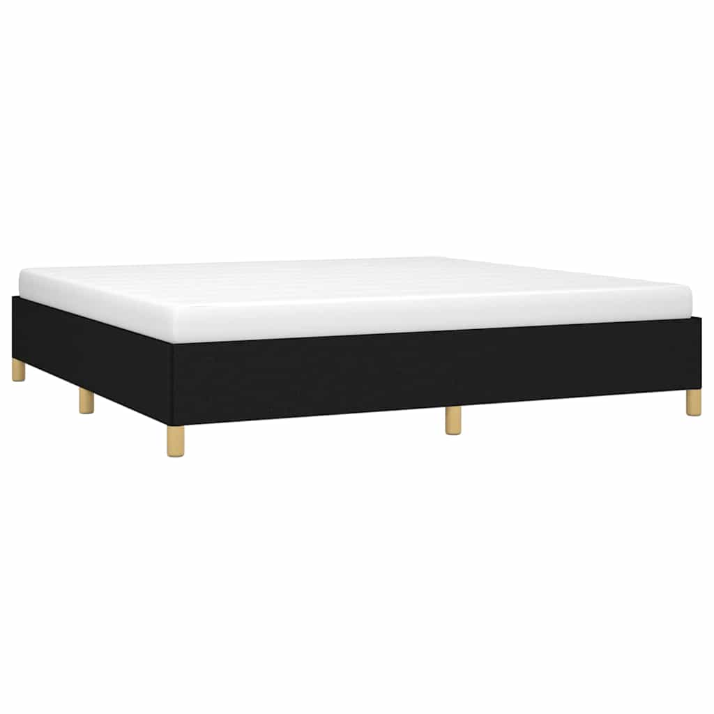 Okvir za krevet bez madraca crni 200x200 cm od tkanine