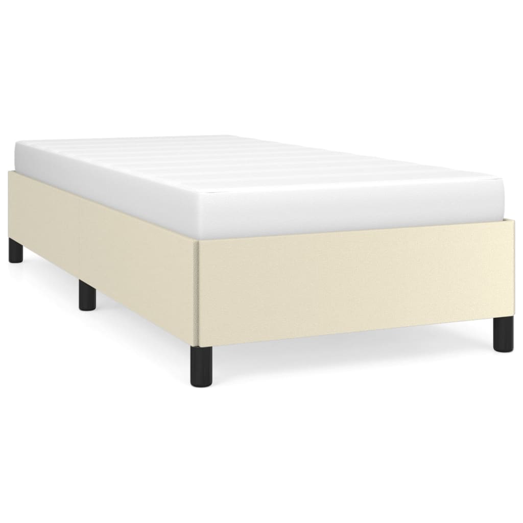 Okvir za krevet krem 90x200 cm od umjetne kože