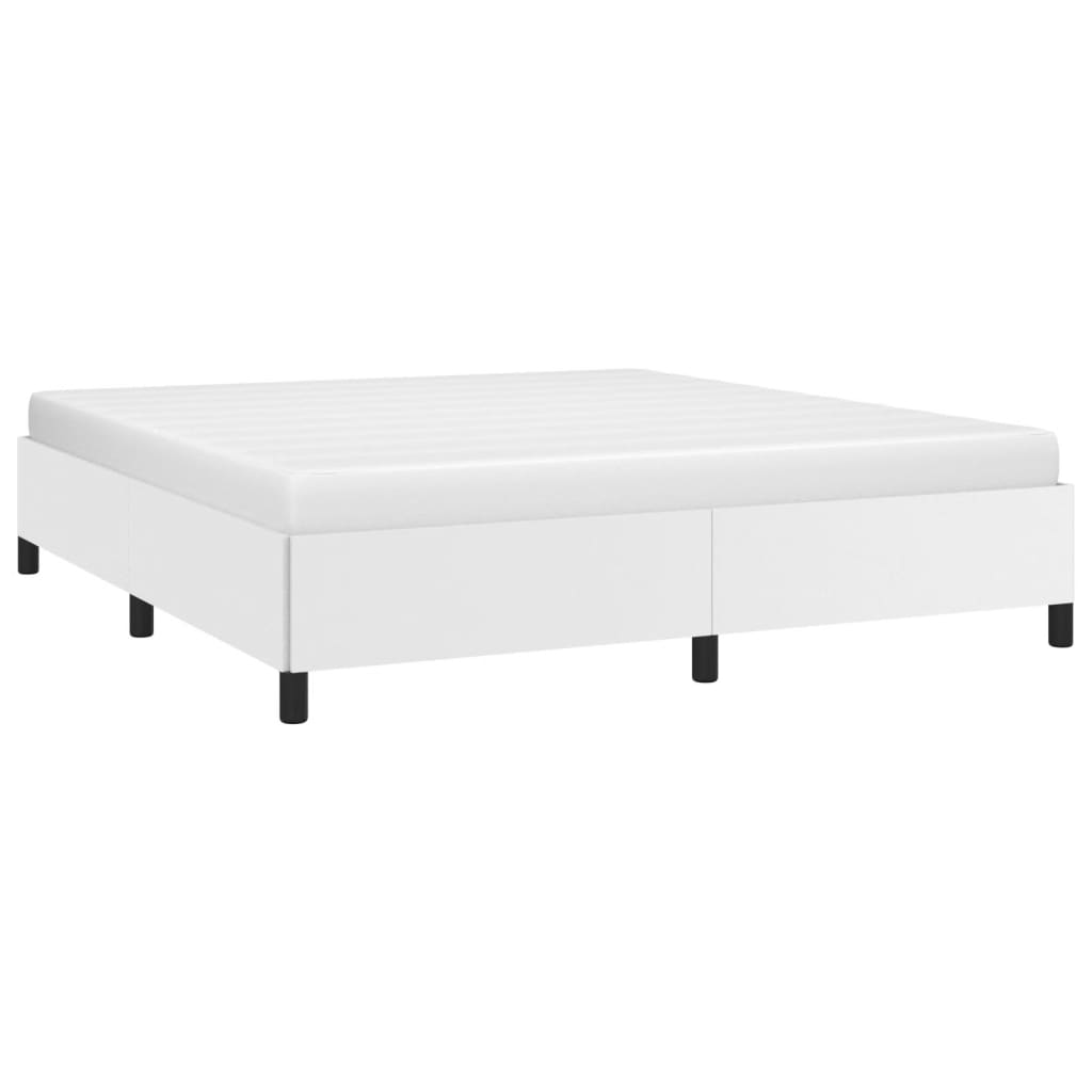 Okvir za krevet bijela 160x200 cm od umjetne kože