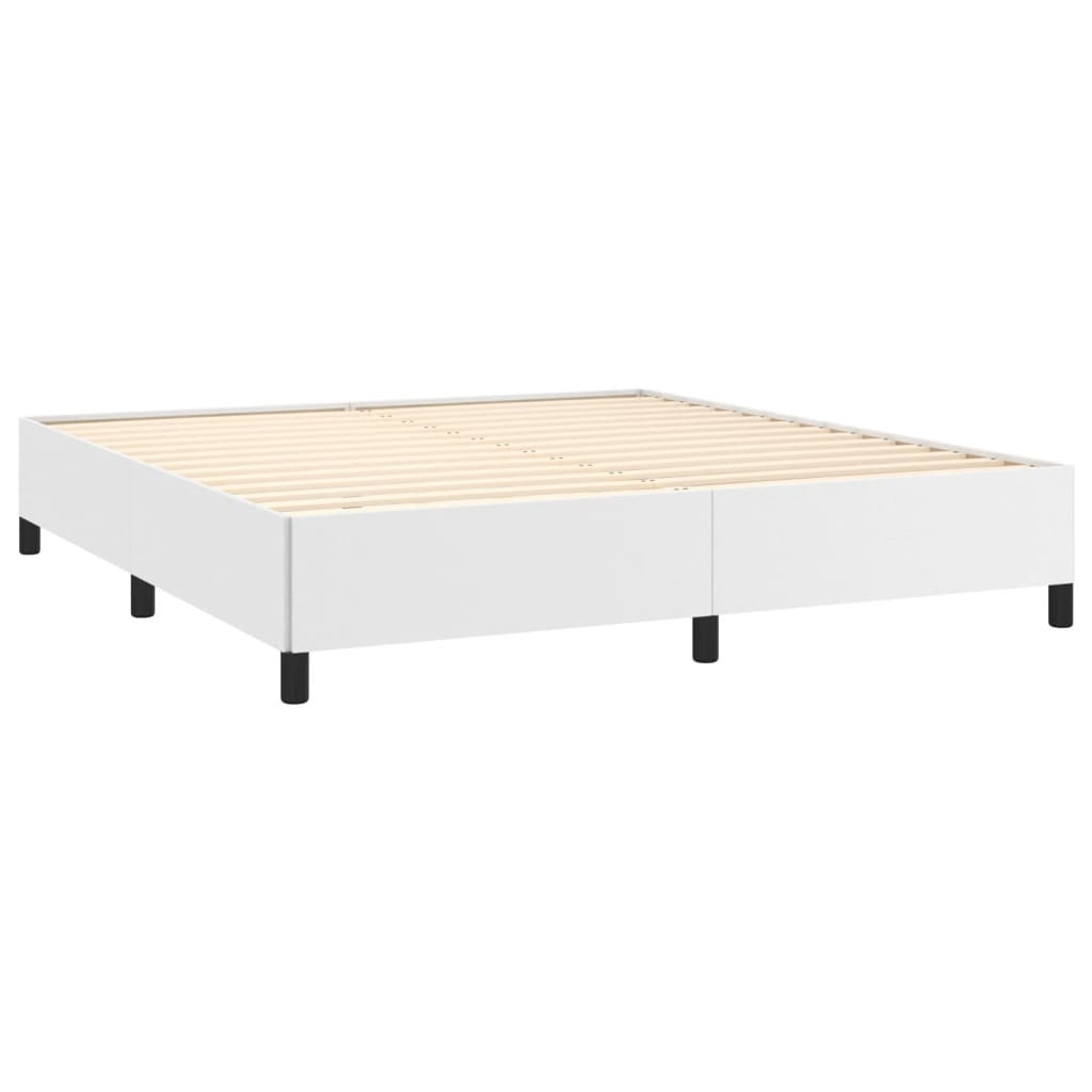 Okvir za krevet bijela 160x200 cm od umjetne kože