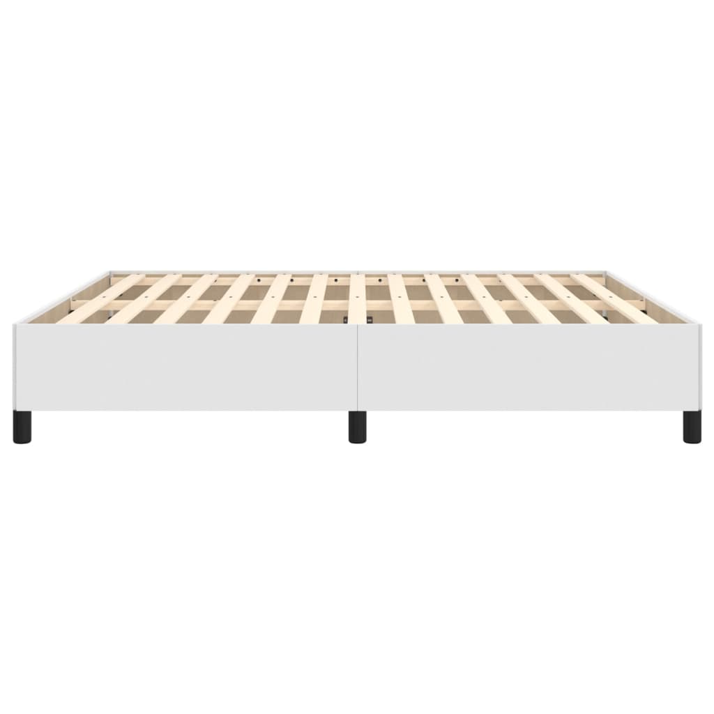 Okvir za krevet bijela 160x200 cm od umjetne kože