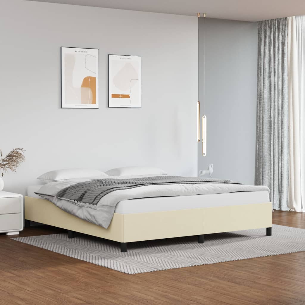 Okvir za krevet krem 160x200 cm od umjetne kože
