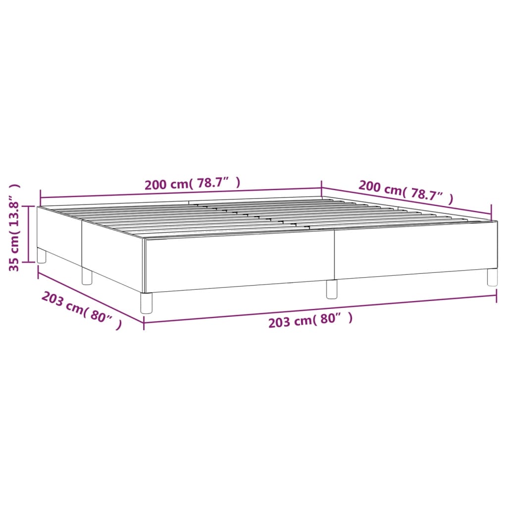 Okvir za krevet crni 200x200 cm od umjetne kože