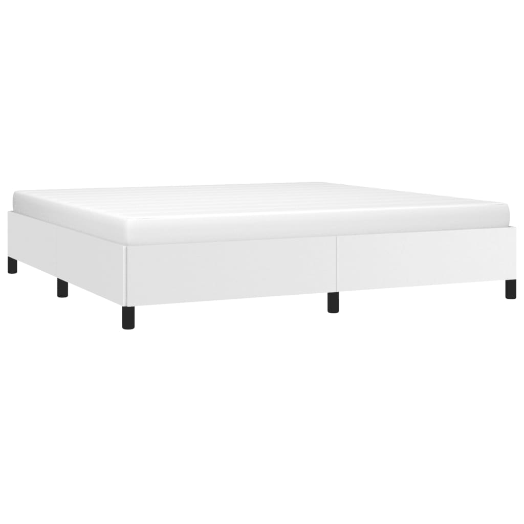 Okvir za krevet bijela 200x200 cm od umjetne kože