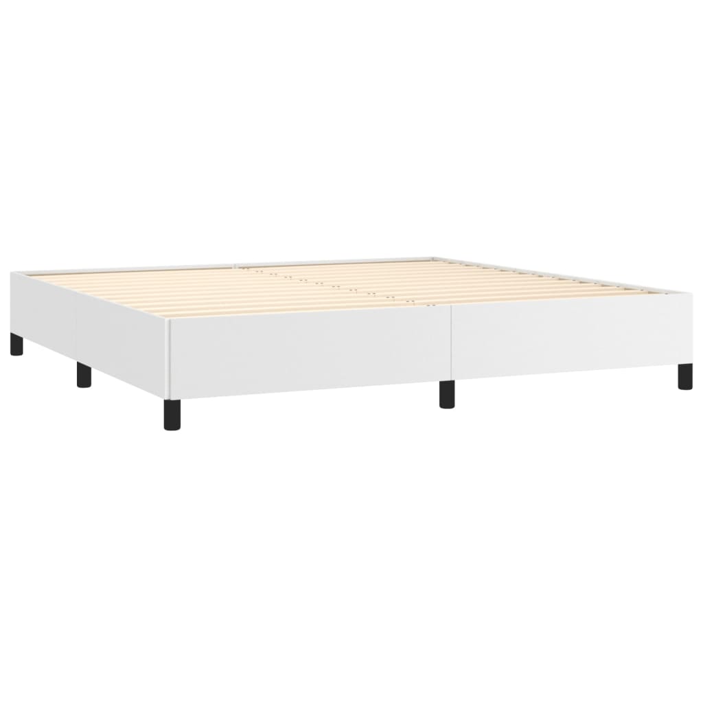 Okvir za krevet bijela 200x200 cm od umjetne kože