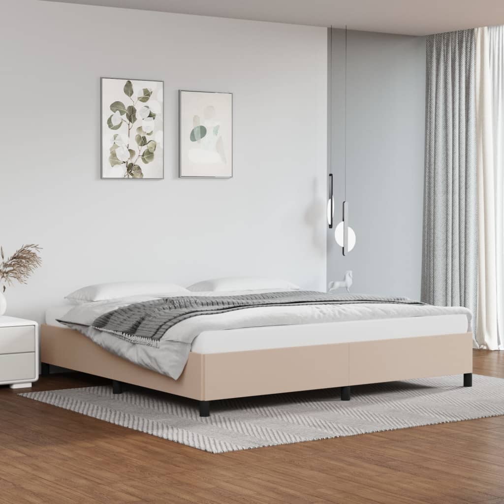 Okvir za krevet bez madraca boja cappuccina 200x200 cm od umjetne kože