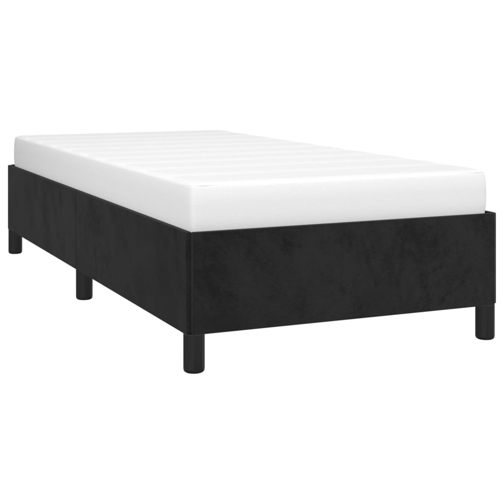 Okvir za krevet crni 90x190 cm baršunasti