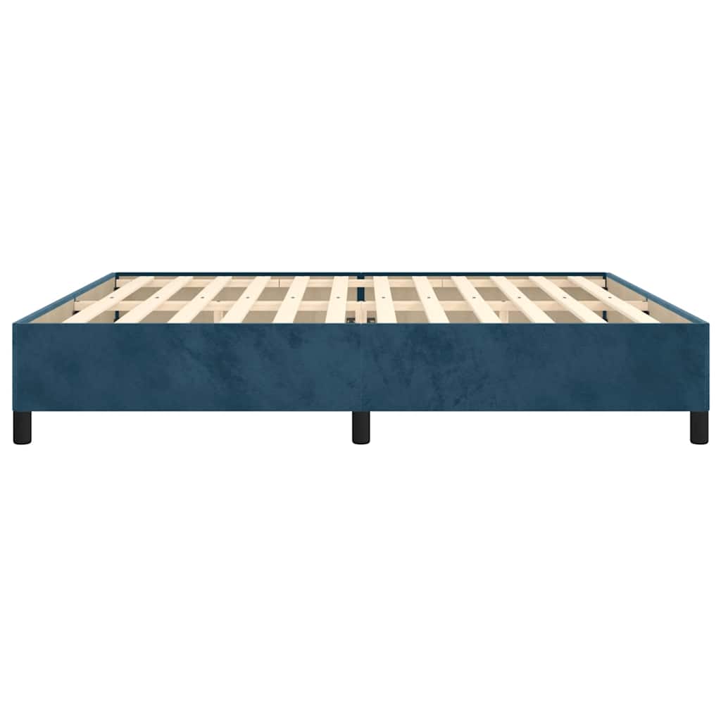 Okvir za krevet bez madraca tamnoplavi 200x200 cm baršunasti