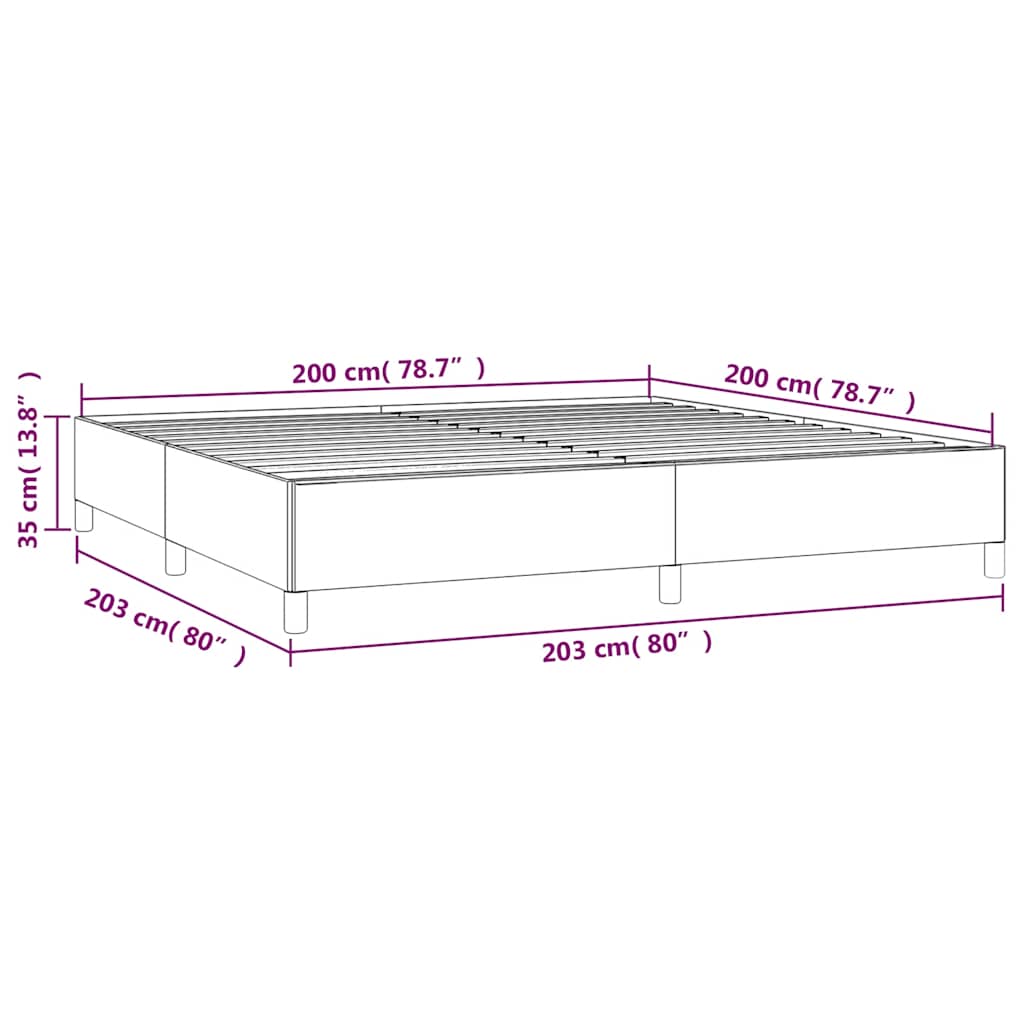Okvir za krevet bez madraca tamnoplavi 200x200 cm baršunasti