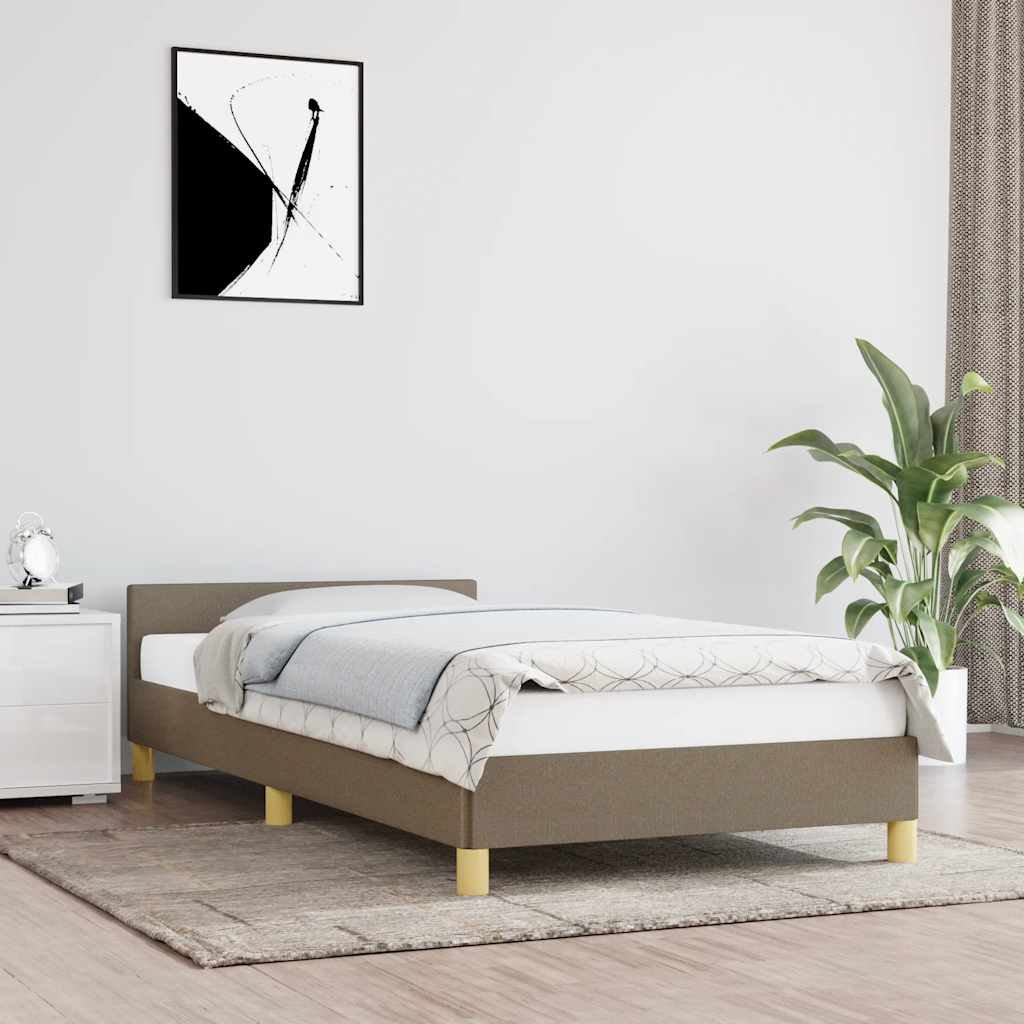 Okvir kreveta s uzglavljem bez madraca 90x190 cm od tkanine