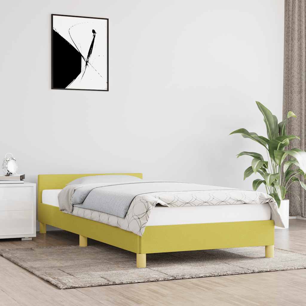 Okvir kreveta bez madraca zeleni 100x200 cm od tkanine