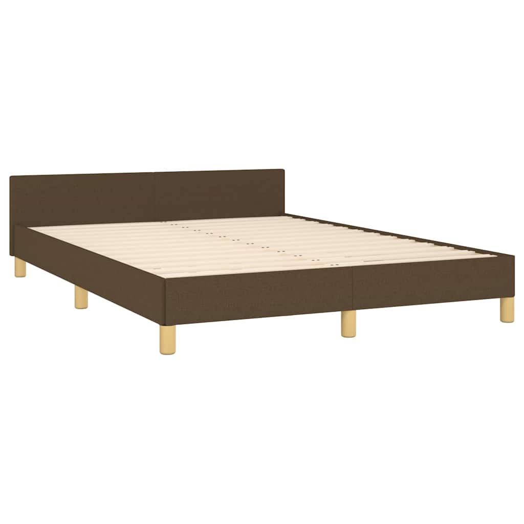 Okvir za krevet bez madraca tamnosmeđi 140 x 190 cm od tkanine