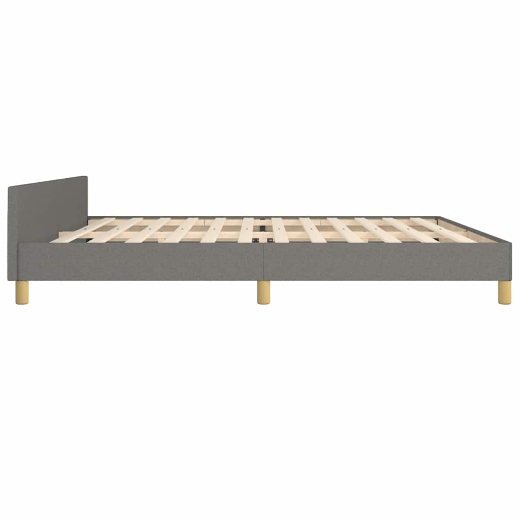 Okvir za krevet bez madraca tamnosivi 200x200 cm od tkanine