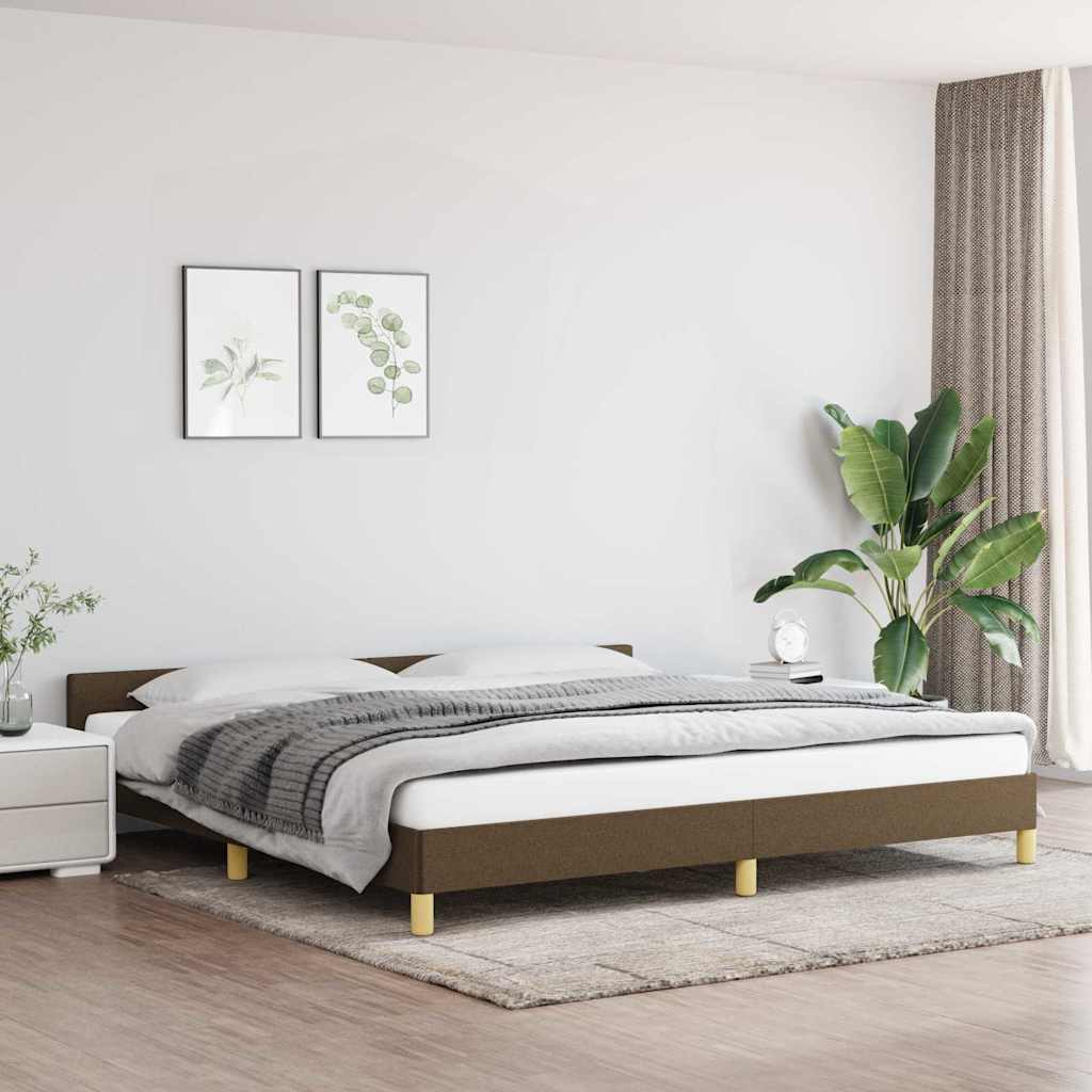 Okvir za krevet bez madraca tamnosmeđi 200x200 cm od tkanine