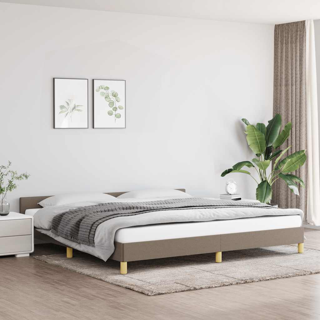 Okvir za krevet bez madraca smeđesivi 200x200 cm od tkanine