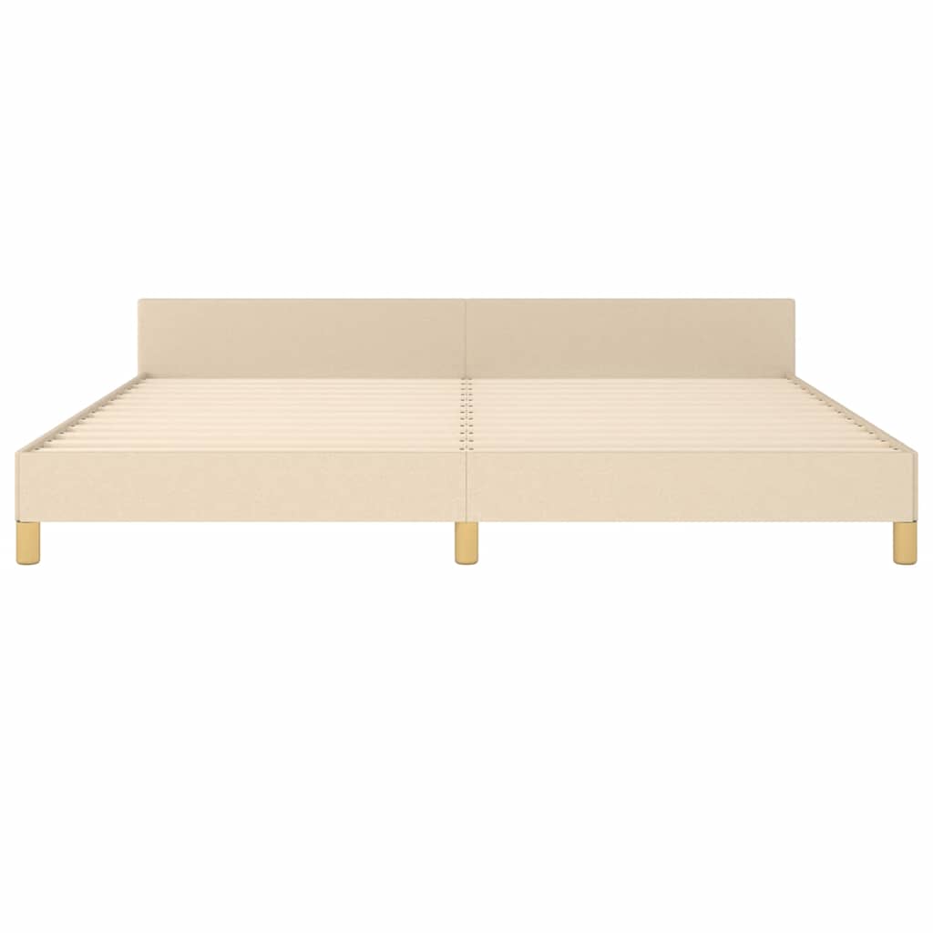 Okvir za krevet bez madraca krem 200x200 cm od tkanine
