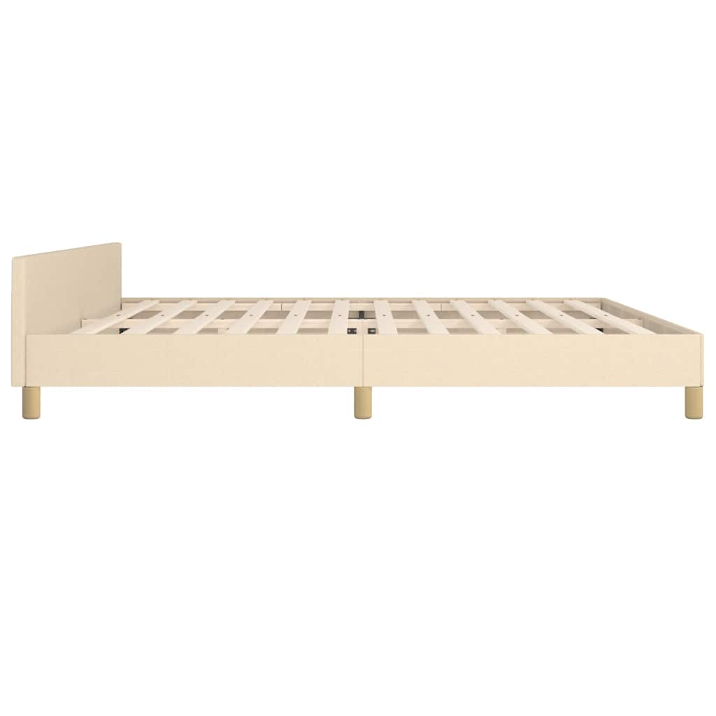 Okvir za krevet bez madraca krem 200x200 cm od tkanine