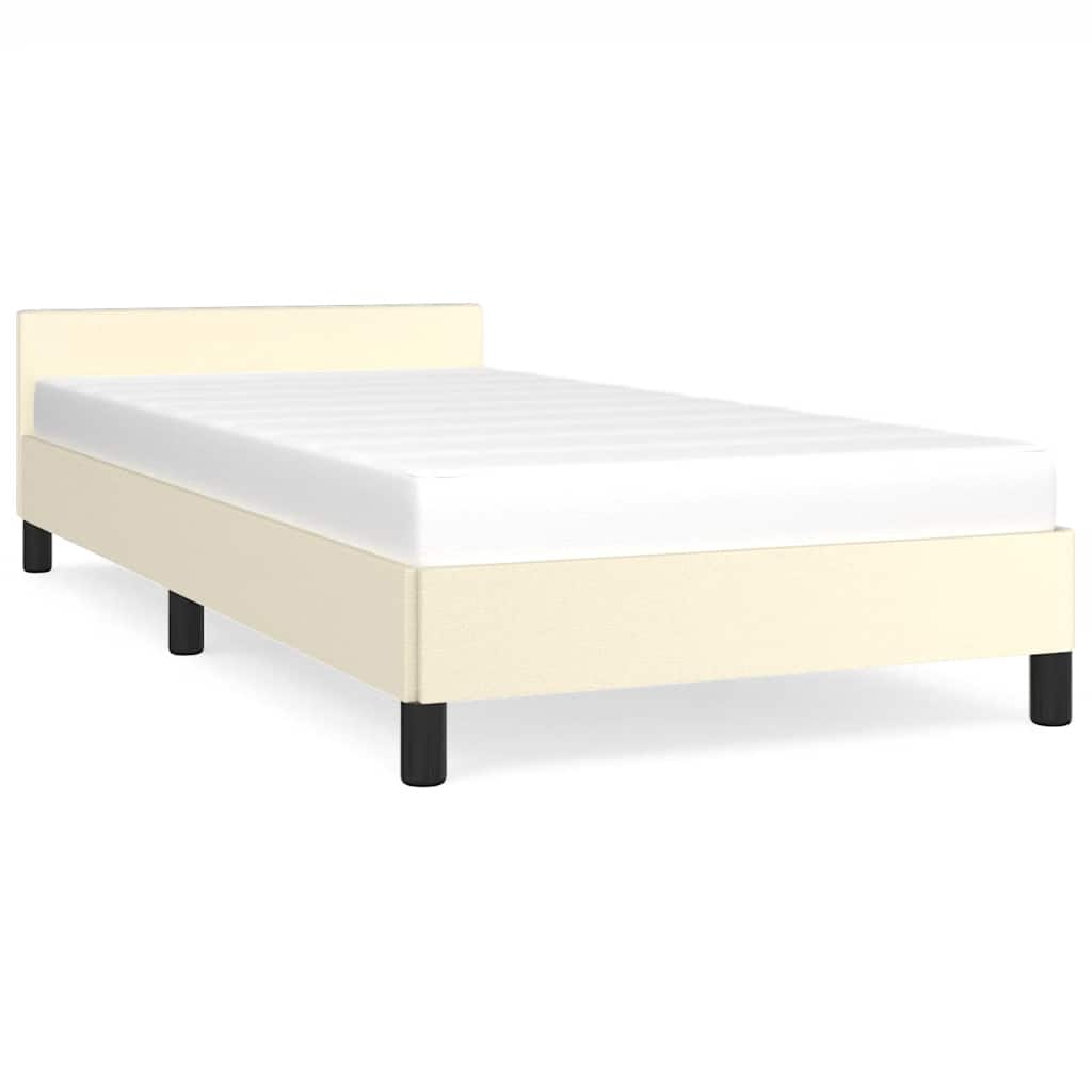 Okvir za krevet s uzglavljem bez madraca krem 80x200 cm
