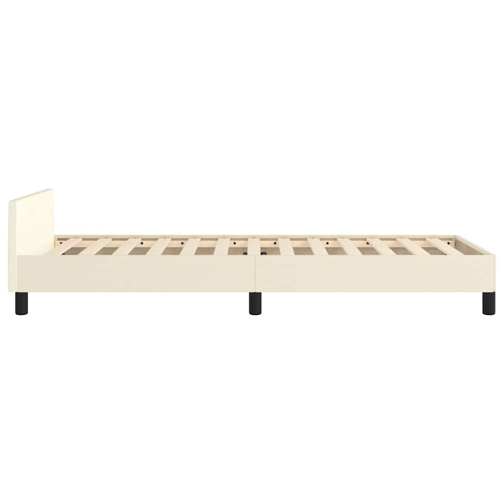 Okvir za krevet s uzglavljem bez madraca krem 80x200 cm