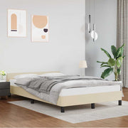 Okvir kreveta s uzglavljem bez madraca krem 120x200 cm