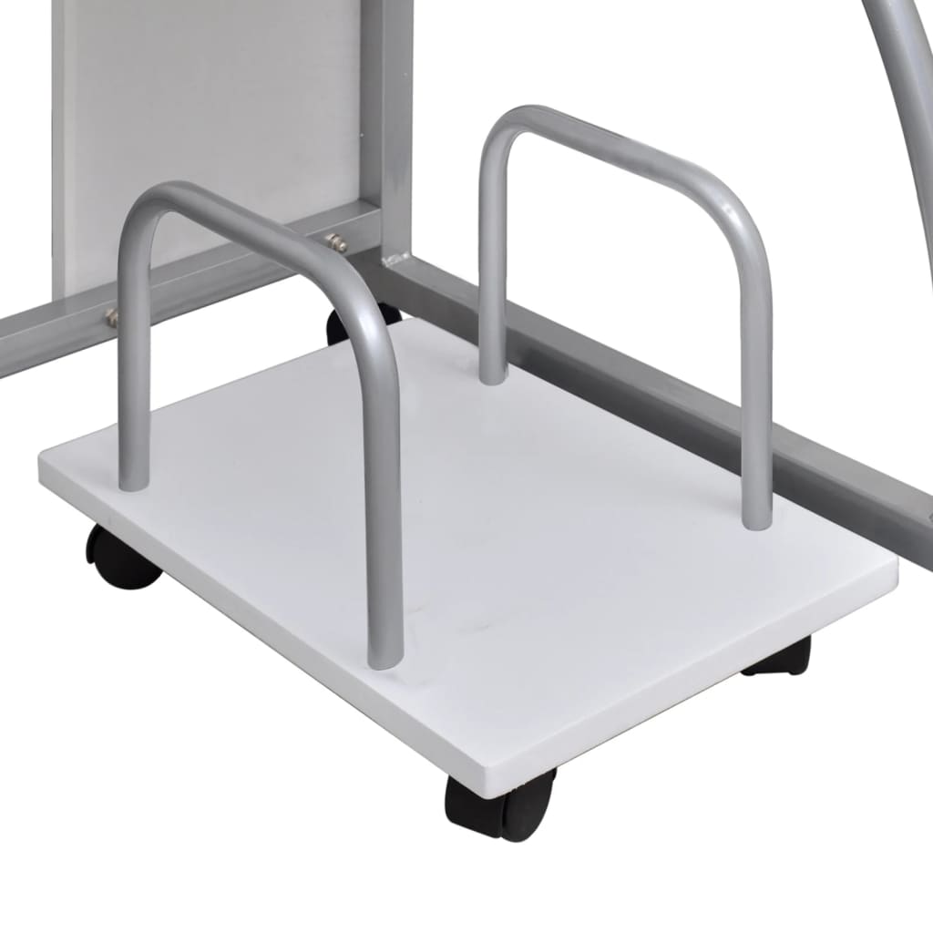 Stol za računalo bijeli 110 x 52 x 88,5 cm konstruirano drvo