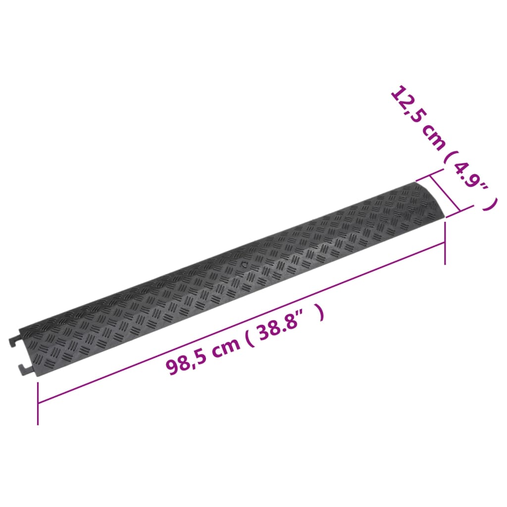 Rampe za zaštitu kabela 2 kom 98,5 cm crne