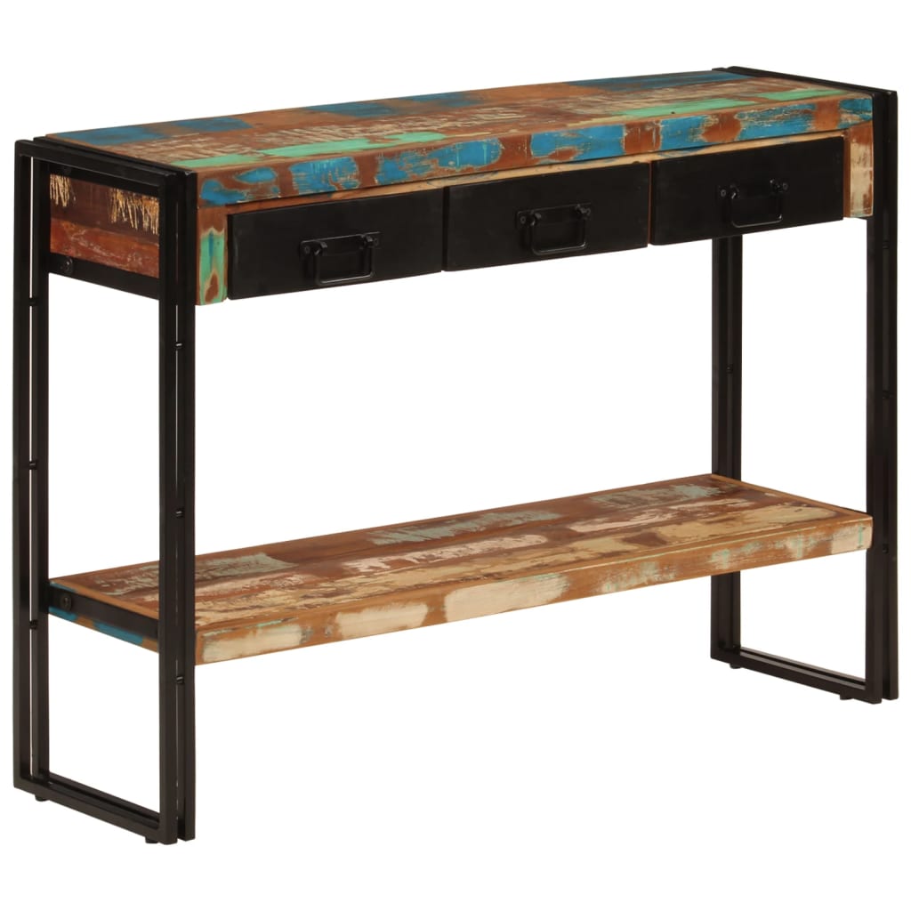 Konzolni stol 110 x 30 x 76 cm od masivnog obnovljenog drva