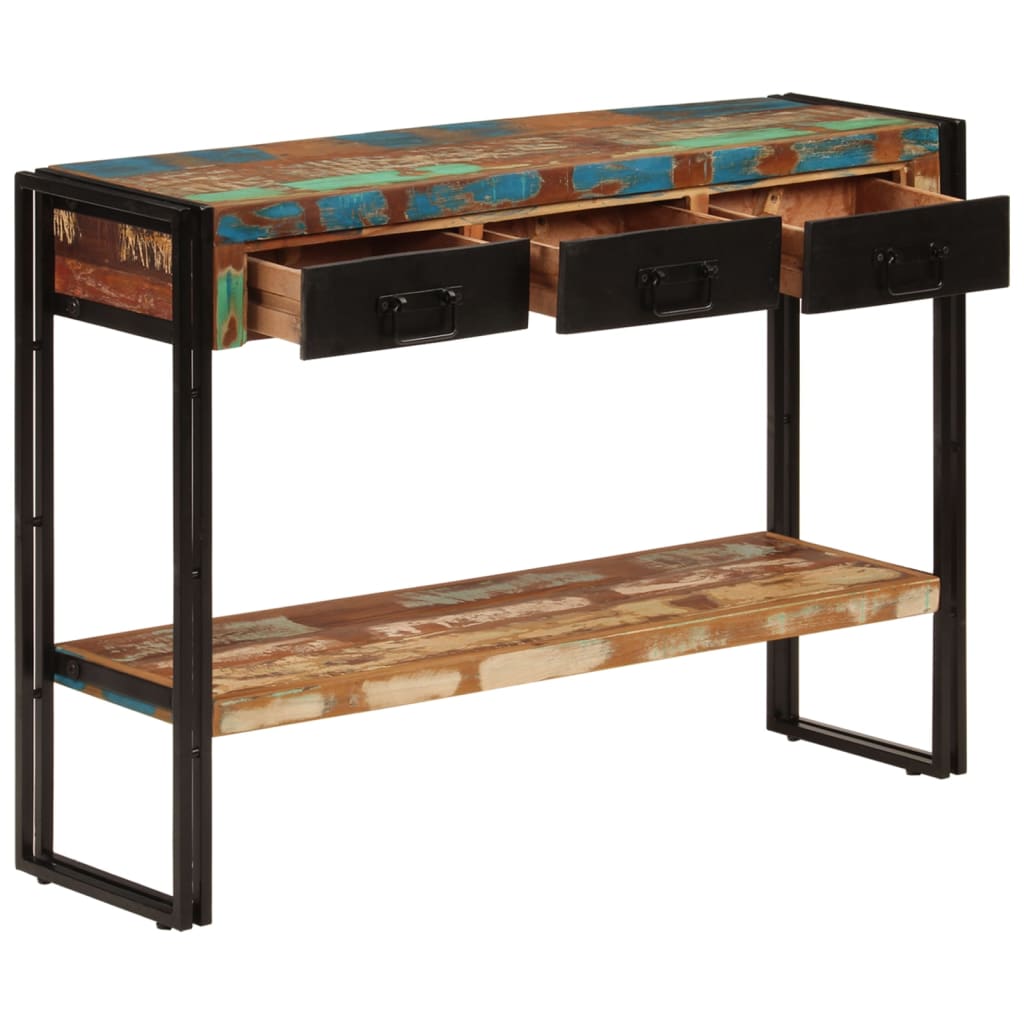 Konzolni stol 110 x 30 x 76 cm od masivnog obnovljenog drva