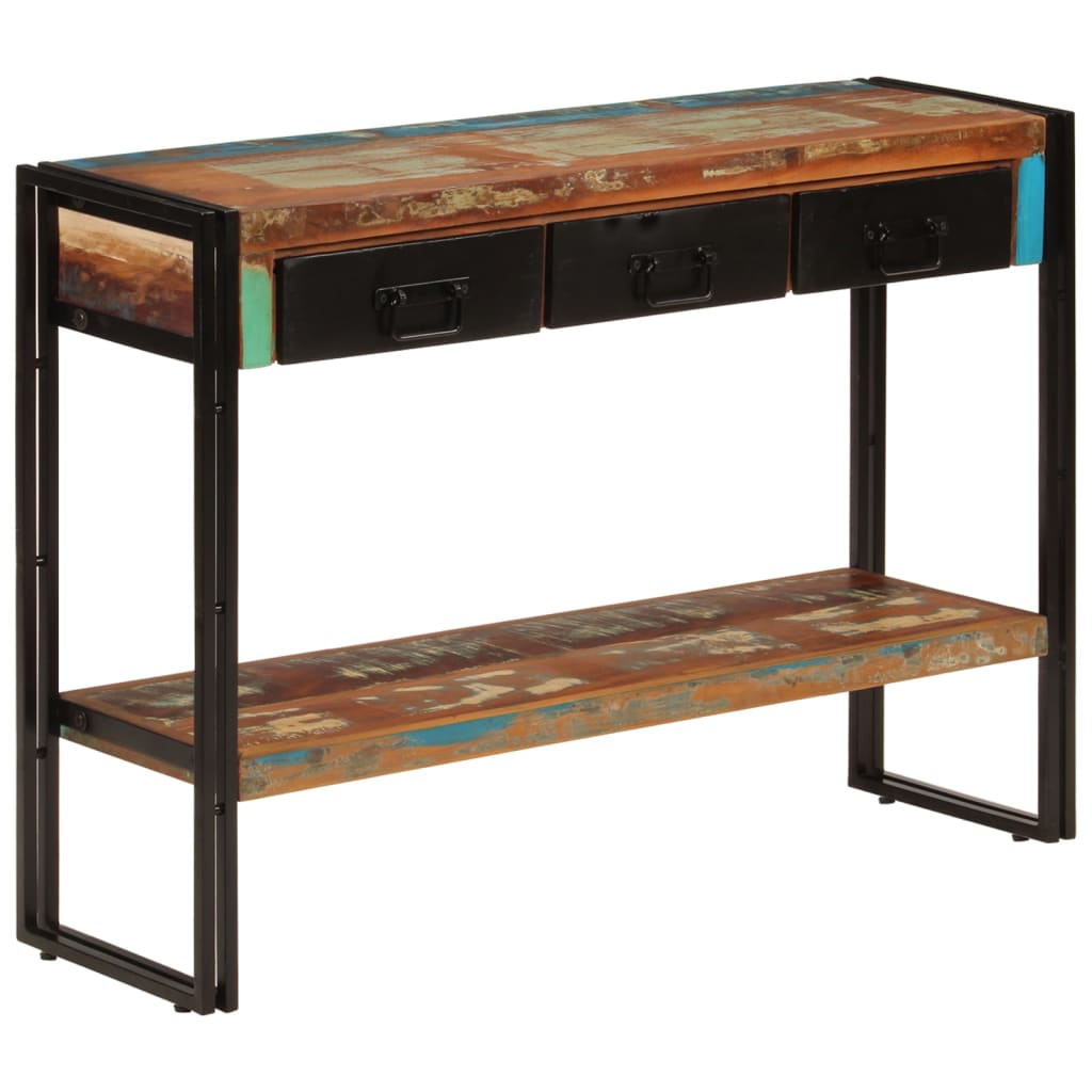 Konzolni stol 110 x 30 x 76 cm od masivnog obnovljenog drva