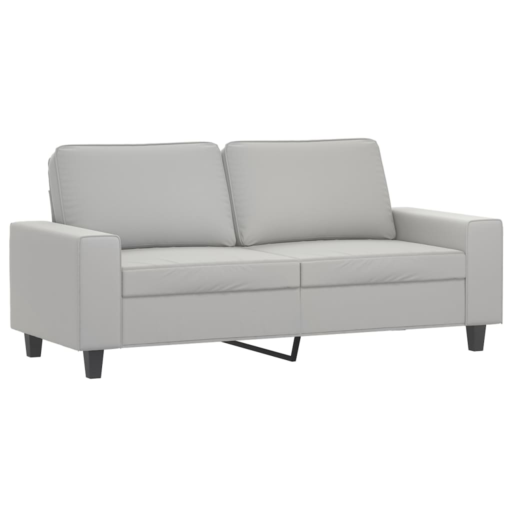 Dvosjed svjetlosivi 140 cm od mikrovlakana